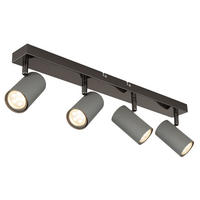 STRAHLER - Schwarzchrom/Grau, Design, Metall (56/10/12cm) - Globo