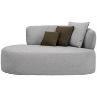 RÉCAMIERE in Bouclé Taupe, Olivgrün  - Taupe/Schwarz, MODERN, Kunststoff/Textil (166/86/105cm) - Hom`in