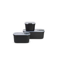 Set Recipiente De Alimente  - transparent/negru, Konventionell, plastic - Mepal