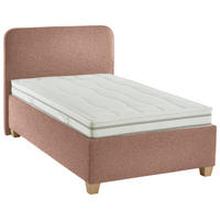 POLSTERBETT 120/200 cm  in Rostfarben  - Weiss/Rostfarben, Konventionell, Holz/Textil (120/200cm) - Beldomo - Sleep