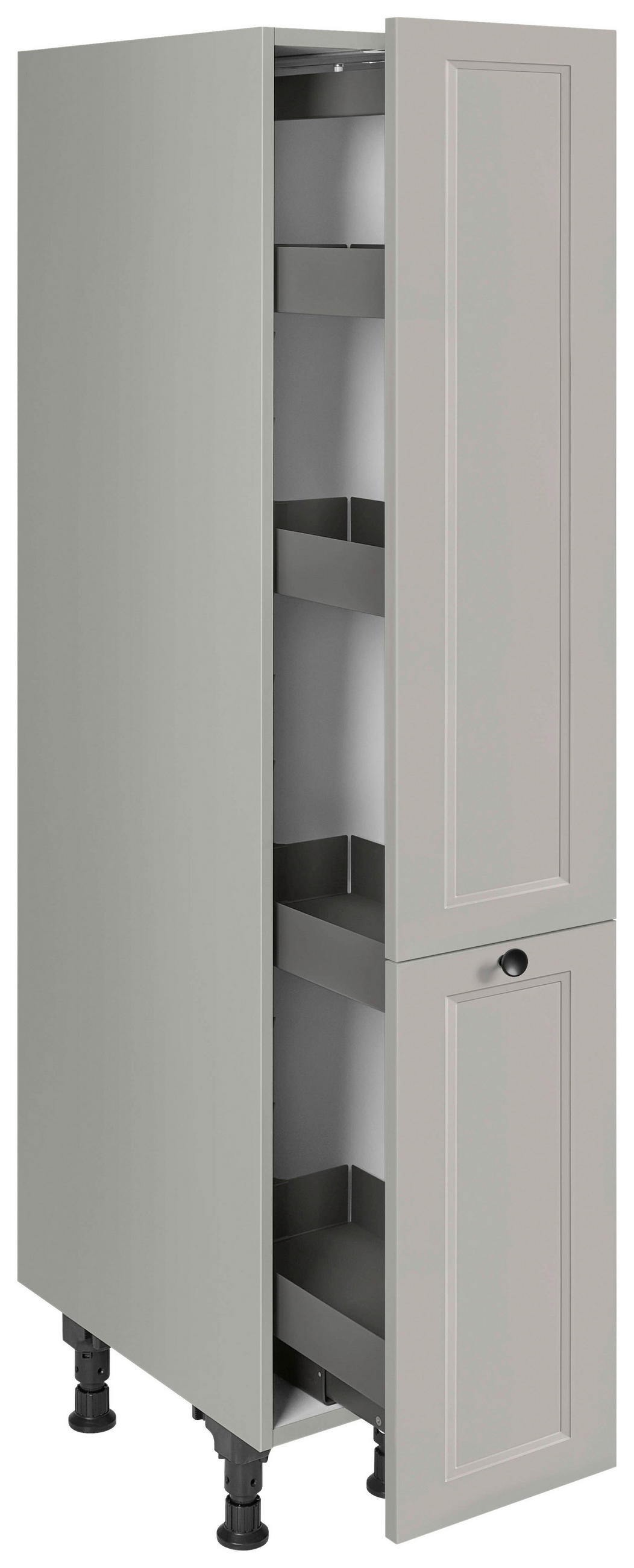 APOTHEKERSCHRANK 30/168/58 cm  in Grau  - Schwarz/Grau, MODERN, Holzwerkstoff/Metall (30/168/58cm) - Nobilia