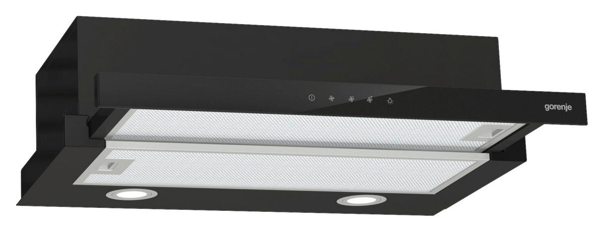 DUNSTABZUGSHAUBE TH 64E4BG  - Schwarz, Basics, Kunststoff/Metall (60/17/30,6cm) - Gorenje