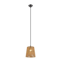 VISEČA SVETILKA  Holm      24/150 cm     max 10 W E27 - črna/rjava, Natur, papir/umetna masa (24/150cm)