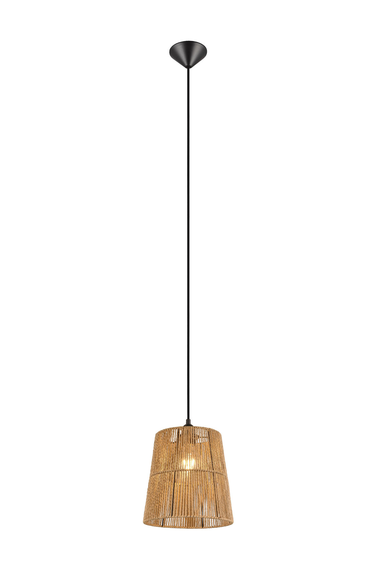 VISEČA SVETILKA  Holm      24/150 cm     max 10 W E27 - črna/rjava, Natur, papir/umetna masa (24/150cm)