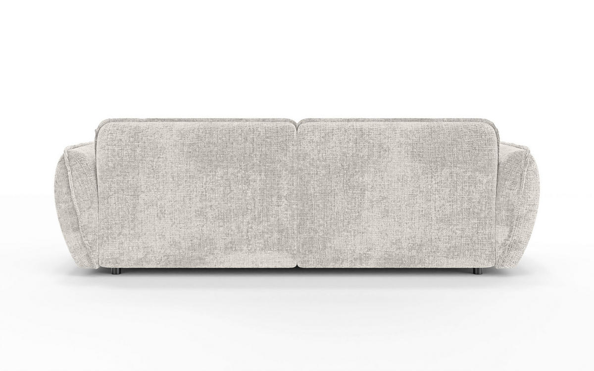 ECKSOFA Nelia Beige Chenille  - Beige/Schwarz, Design, Kunststoff/Textil (252/155cm) - P & B