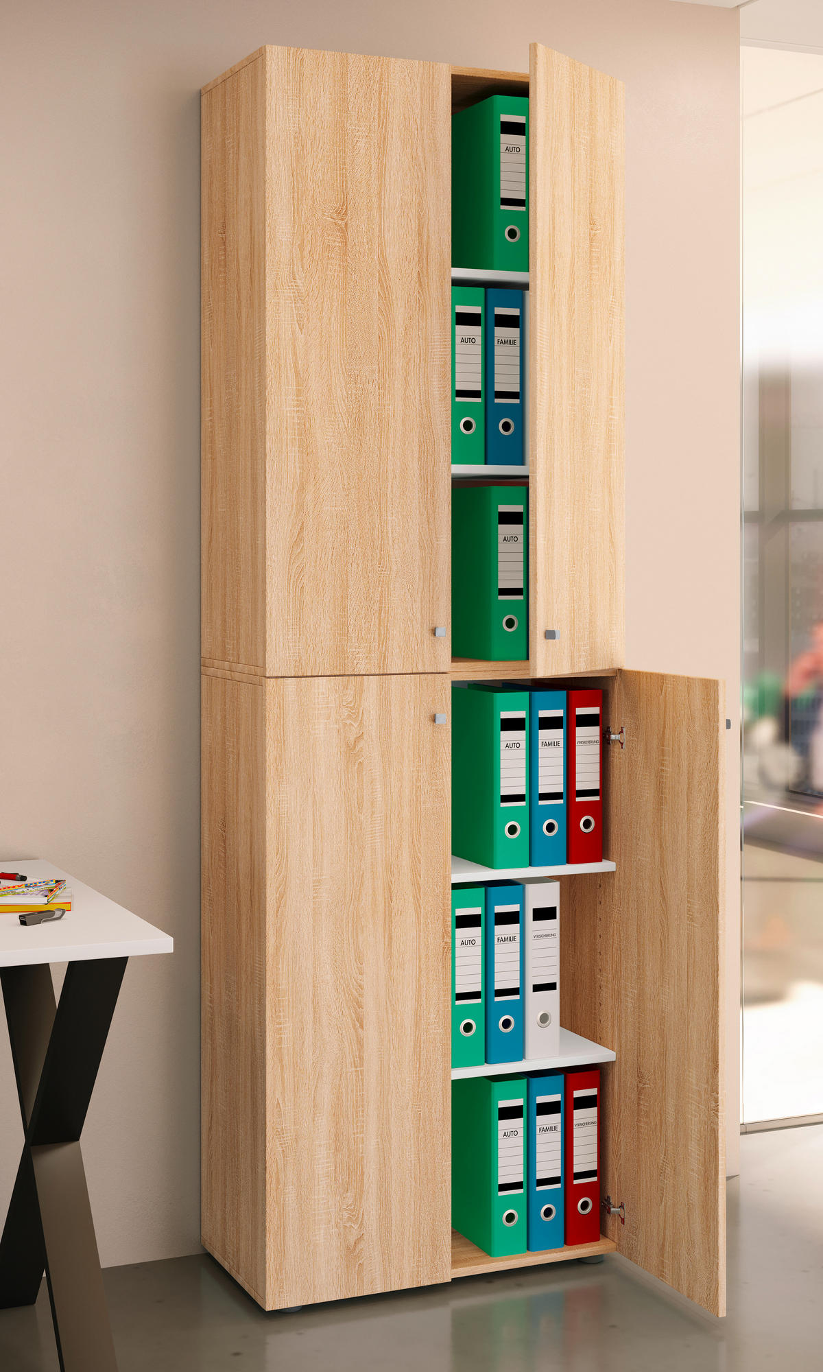 AKTENSCHRANK 70/220/39 cm  - Sonoma Eiche, Design, Holzwerkstoff (70/220/39cm) - MID.YOU
