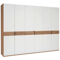 DREHTÜRENSCHRANK 300/230/60 cm 6-türig Weiß, Eichefarben  - Eichefarben/Anthrazit, KONVENTIONELL, Holz/Holzwerkstoff (300/230/60cm) - Dieter Knoll