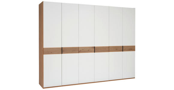 DREHTÜRENSCHRANK  in Weiß, Eichefarben  - Eichefarben/Anthrazit, KONVENTIONELL, Holz/Holzwerkstoff (300/230/60cm) - Dieter Knoll