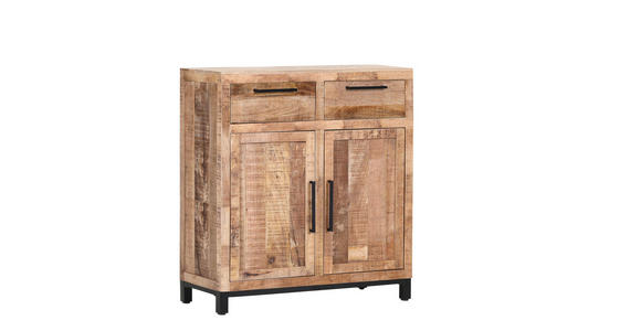KOMMODE  in 90/85/40 cm  - Schwarz/Naturfarben, Design, Holz/Metall (90/85/40cm) - Landscape