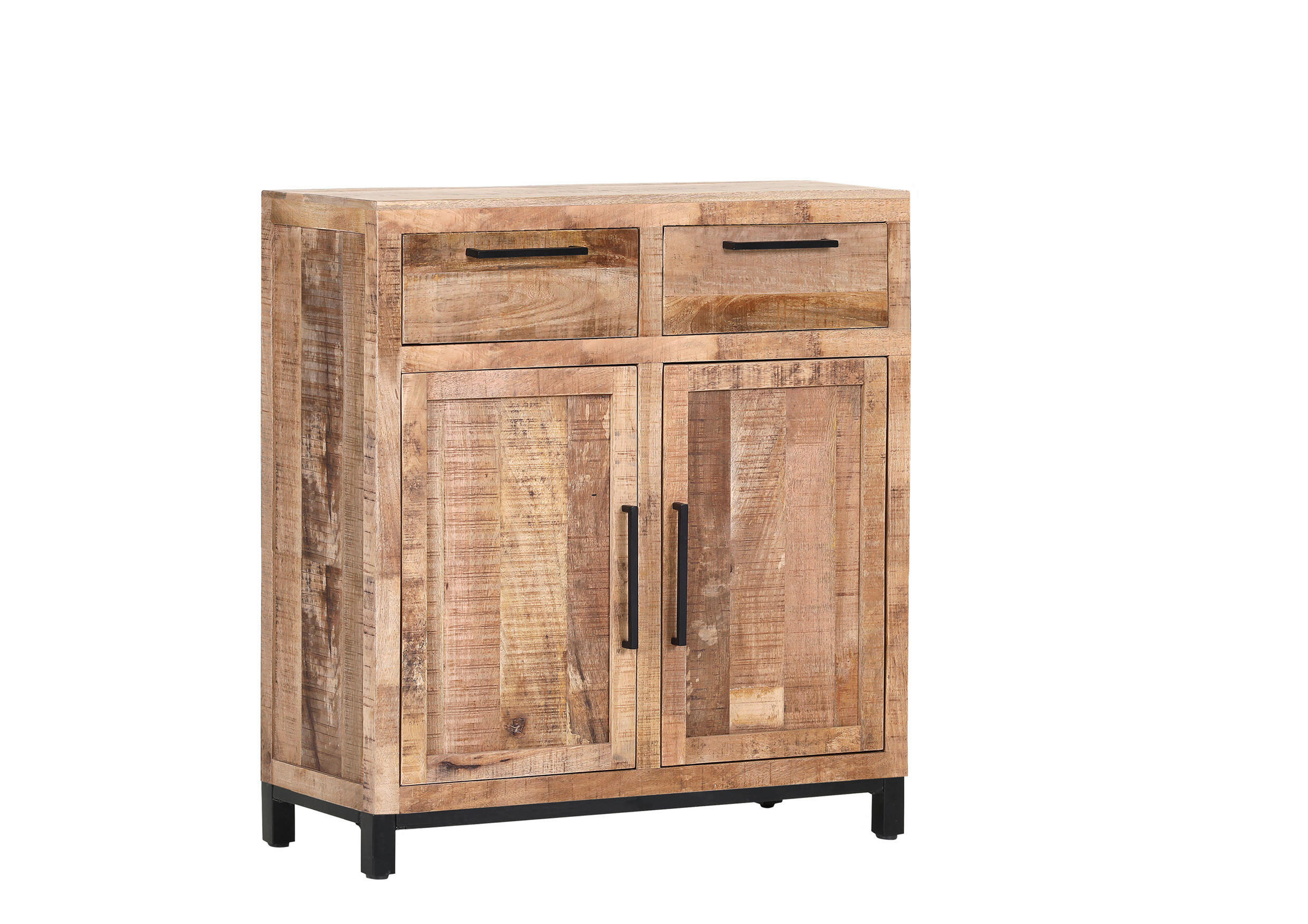 KOMMODE  in 90/85/40 cm  - Schwarz/Naturfarben, Design, Holz/Metall (90/85/40cm) - Landscape