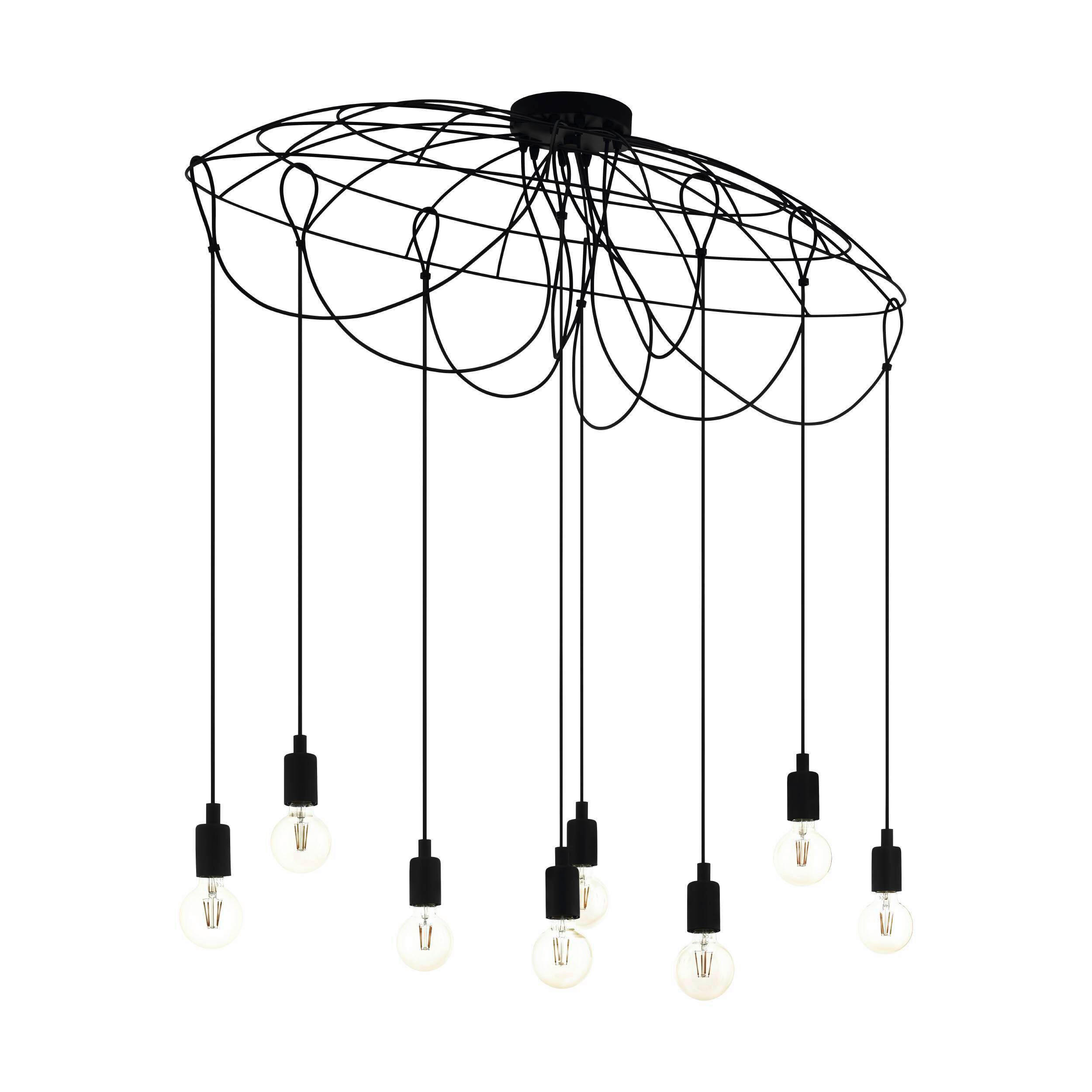 HÄNGELEUCHTE 115,5/40,5/110 cm    - Schwarz, Basics, Metall (115,5/40,5/110cm) - Eglo