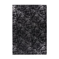 FLACHWEBETEPPICH Wohnzimmer 200/290 cm Bijou 225 Schwarz / Silber Schwarz, Silberfarben rechteckig  - Silberfarben/Schwarz, KONVENTIONELL, Textil (200/290cm) - Kayoom