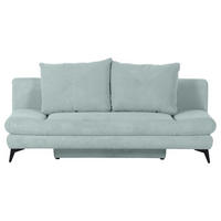 SCHLAFSOFA  mit Stoffauswahl, Liegefunktion, Schlafen auf Sitzhöhe, Rücken echt Cord Mintgrün  - Schwarz/Mintgrün, KONVENTIONELL, Textil/Metall (200/78/95cm) - home24
