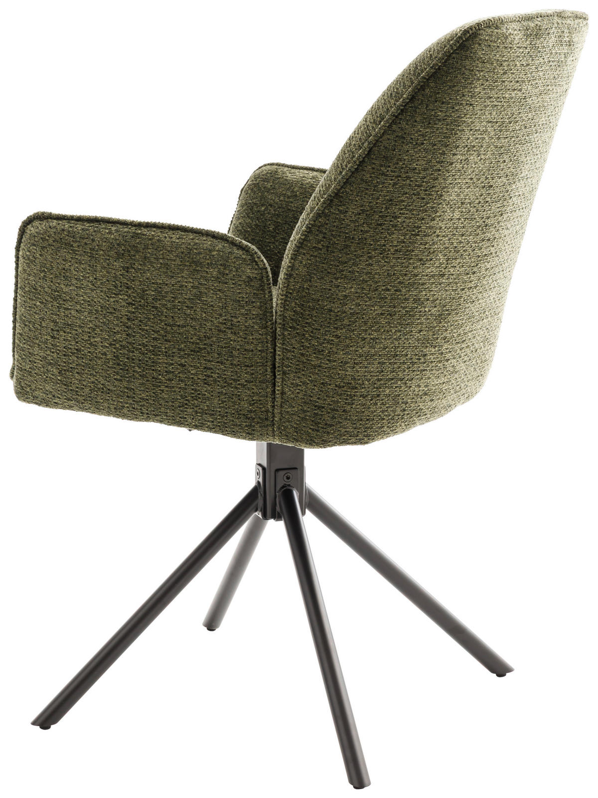 ARMLEHNSTUHL  in Eisen Struktur  - Schwarz/Olivgrün, Design, Textil/Metall (59/88/63cm) - Carryhome