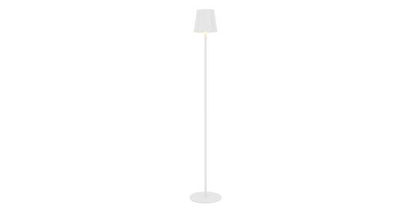 AKKU-STEHLEUCHTE 22/130 cm - Weiß, Design, Kunststoff/Metall (22/130cm) - Novel