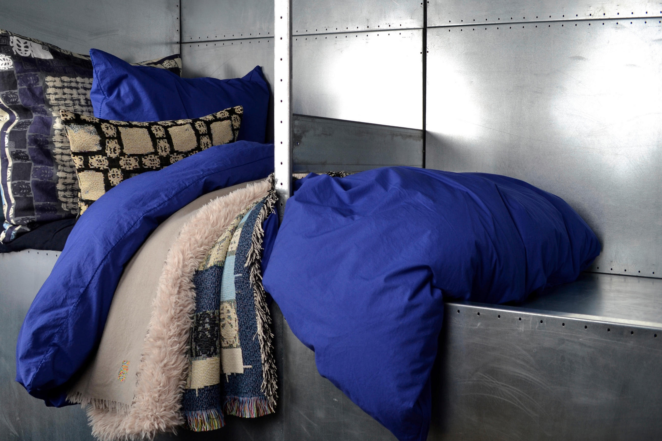 KISSENHÜLLE EASY 40/80 cm  - Blau, Basics, Naturmaterialien/Textil (40/80cm) - Zoeppritz