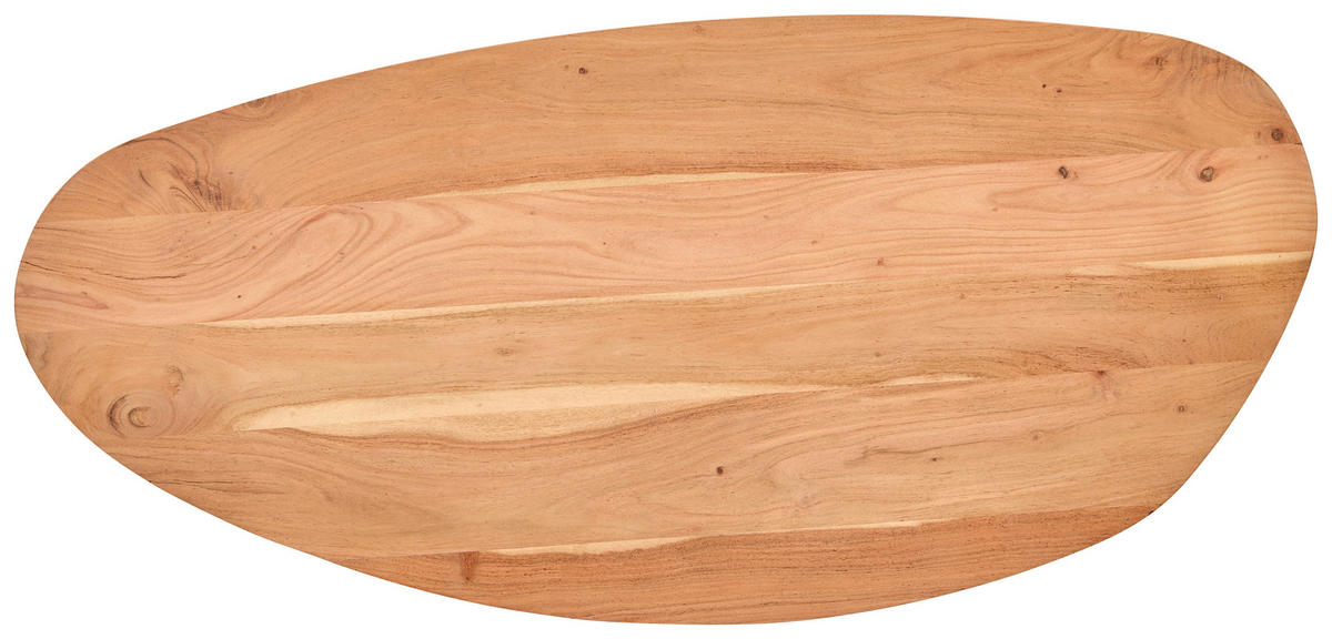 COUCHTISCH Akazie Hartholz 130/60/45 cm organisch Schwarz, Akaziefarben  - Schwarz/Akaziefarben, Design, Holz/Metall (130/60/45cm) - Livetastic