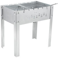 SCHASCHLIKGRILL MAGNAL L  Silberfarben  - Silberfarben, KONVENTIONELL, Metall (50/50/30cm) - Ambia Garden