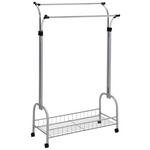 KLEIDERWAGEN in Alufarben, Chromfarben 100/195/40 cm   - Chromfarben/Alufarben, Basics, Kunststoff/Metall (100/195/40cm) - Xora