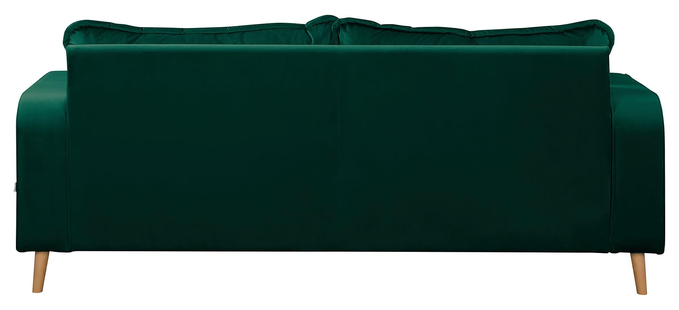 3-SITZER-SOFA in Mikrofaser Grün - Wengefarben/Grün, Design, Holz/Textil (193/86/87cm) - Livetastic