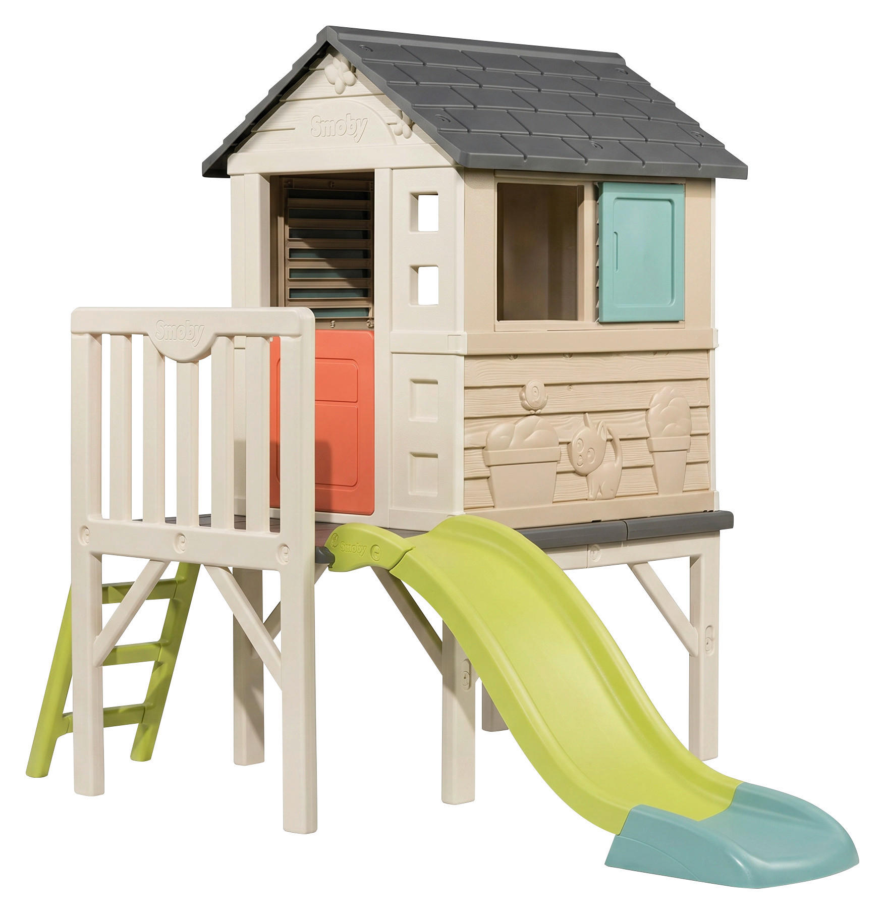 SPIELHAUS  - Multicolor, Basics, Kunststoff (50/120/101,50cm) - SMOBY