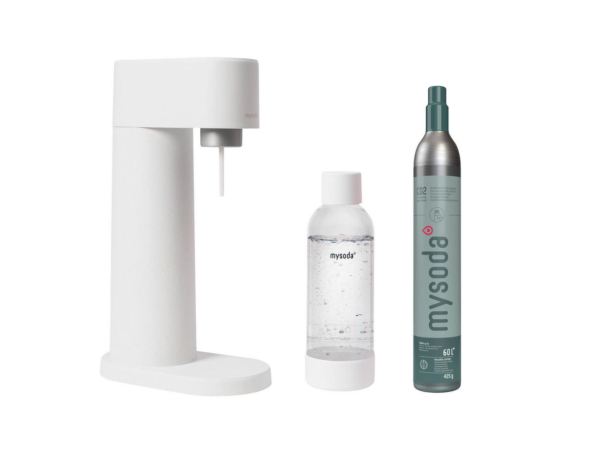 VÝROBNÍK SODY - bílá, Basics, přírodní materiály (24.5/13/41cm) - mysoda
