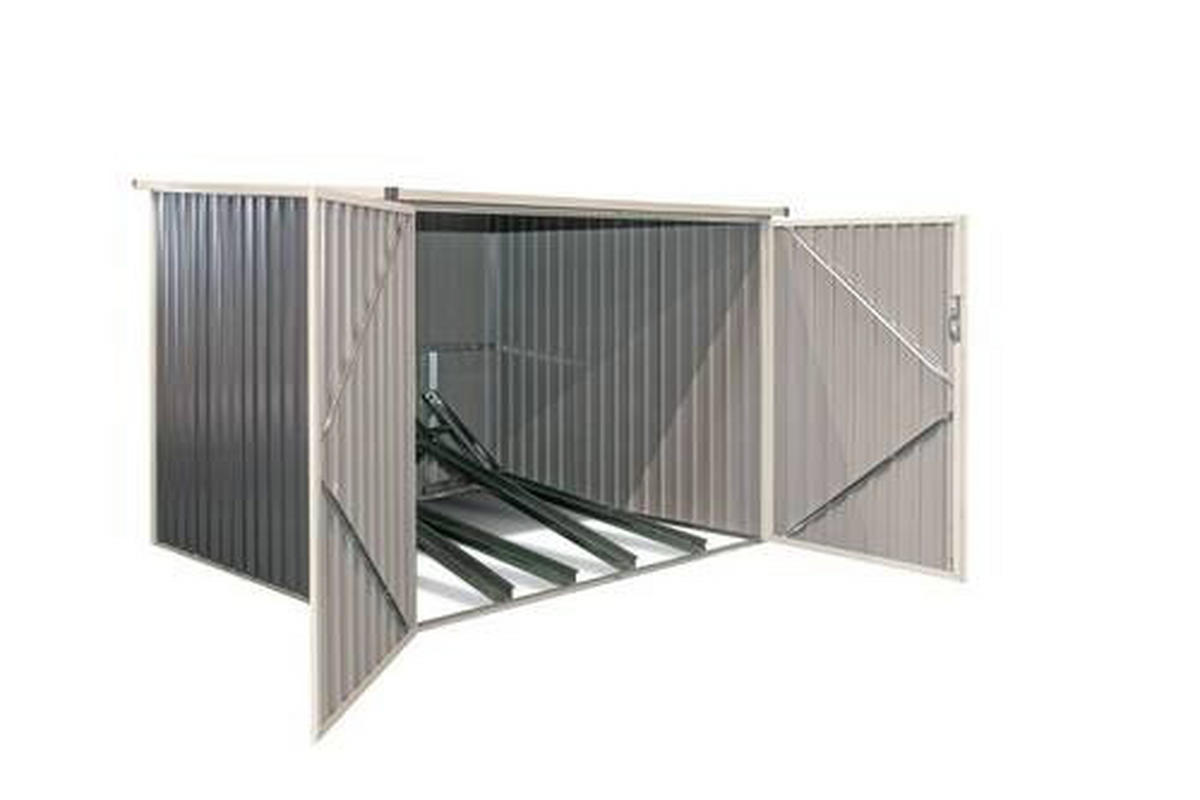 FAHRRADGARAGE 203/158/200 cm  - Anthrazit, Basics, Metall (203/158/200cm) - Ambia Garden