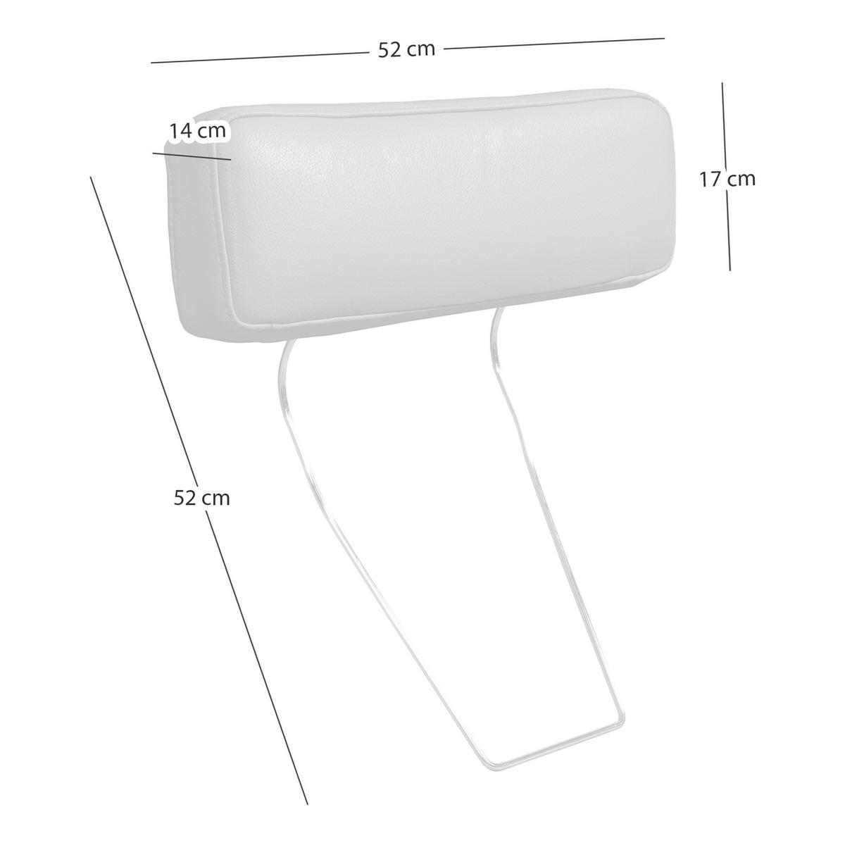 KOPFSTÜTZE in Echtleder  - Schwarz, Design, Leder (52/17/14cm) - Livetastic