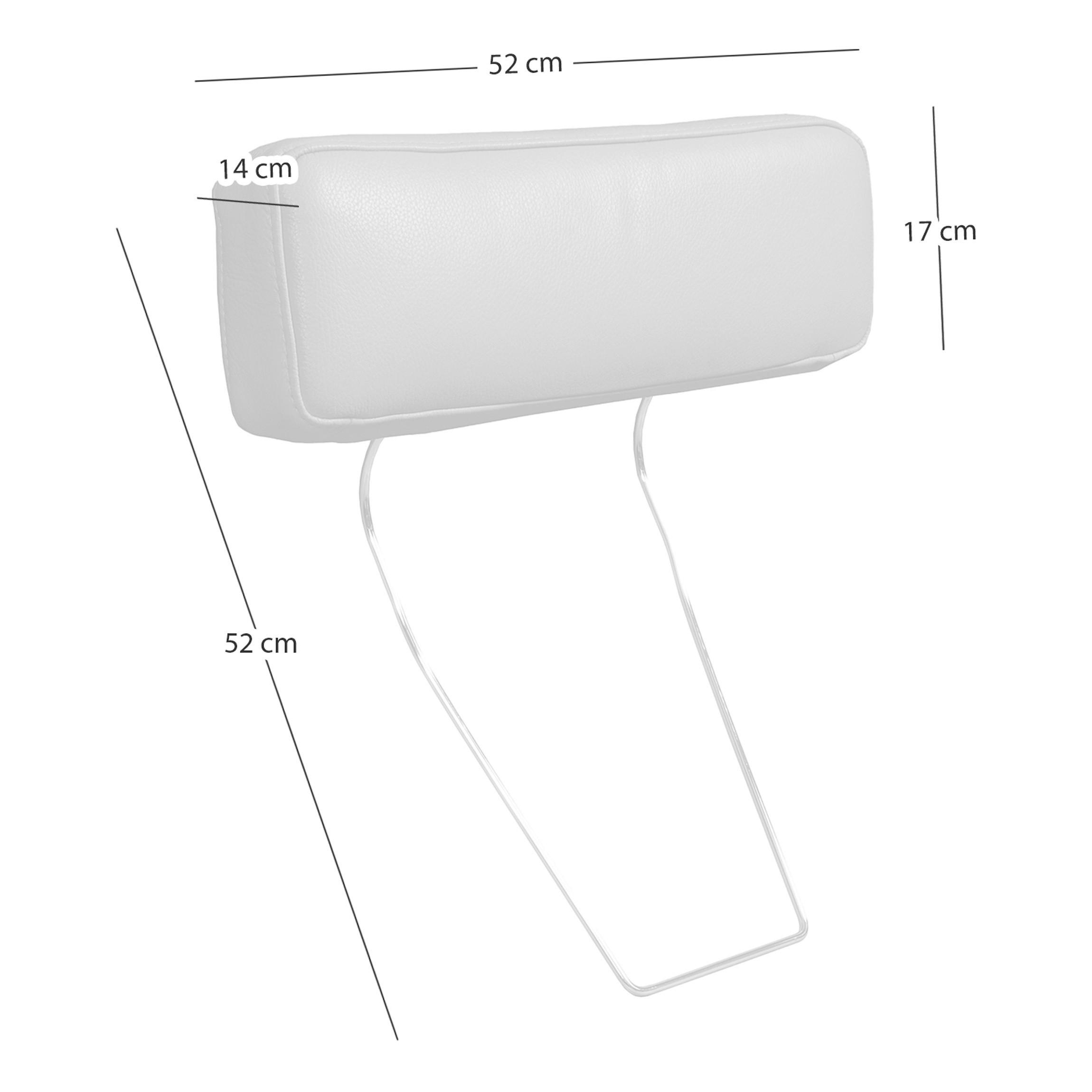 Thumbnail - Livetastic Kopfstütze Spring, Schwarz, Leder, Echtleder, Semi-Anilinleder, 52x17x14 cm, Made in EU, Wohnzimmer, Sofas & ...