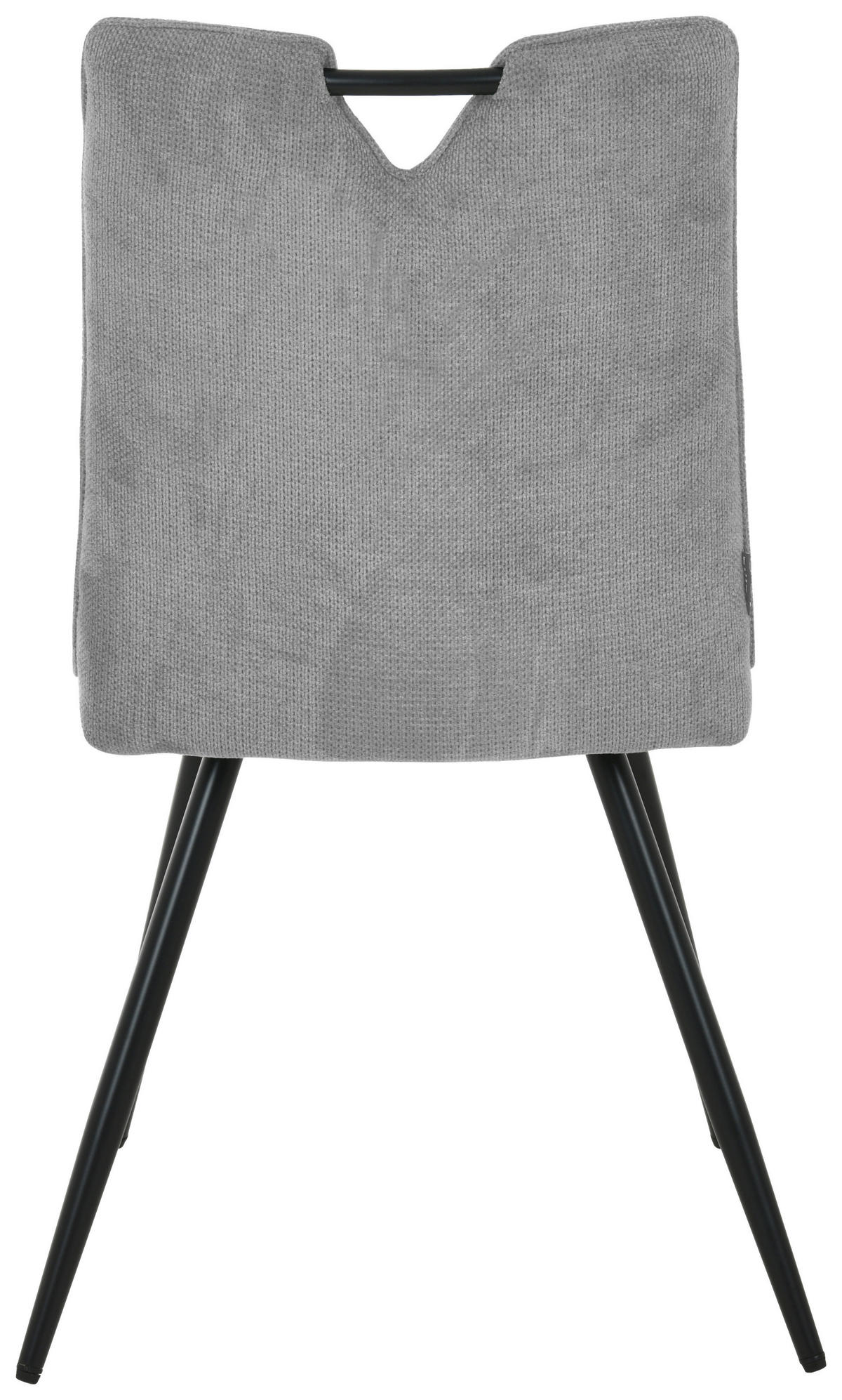 CHAISE  in Eisen Webstoff  - Schwarz/Grau, Modern, Textil/Metall (47/87/60cm) - Boxxx