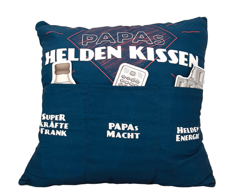 ZIERKISSEN   43/43/15 cm  - Dunkelblau, Basics, Textil (43/43/15cm)
