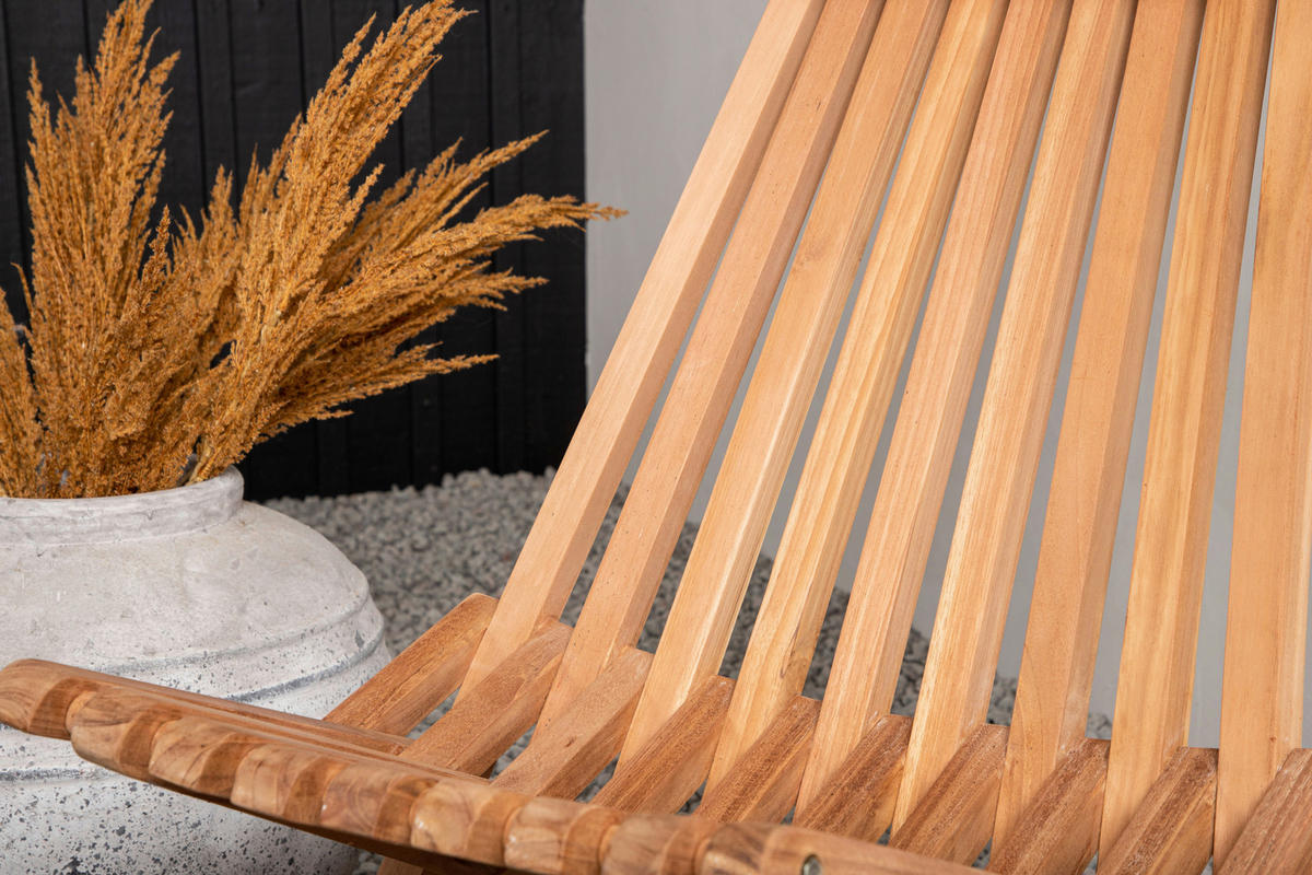 LOUNGEFÅTÖLJ  - guldfärgad, Klassisk, trä (86/100/68cm) - Gardenson