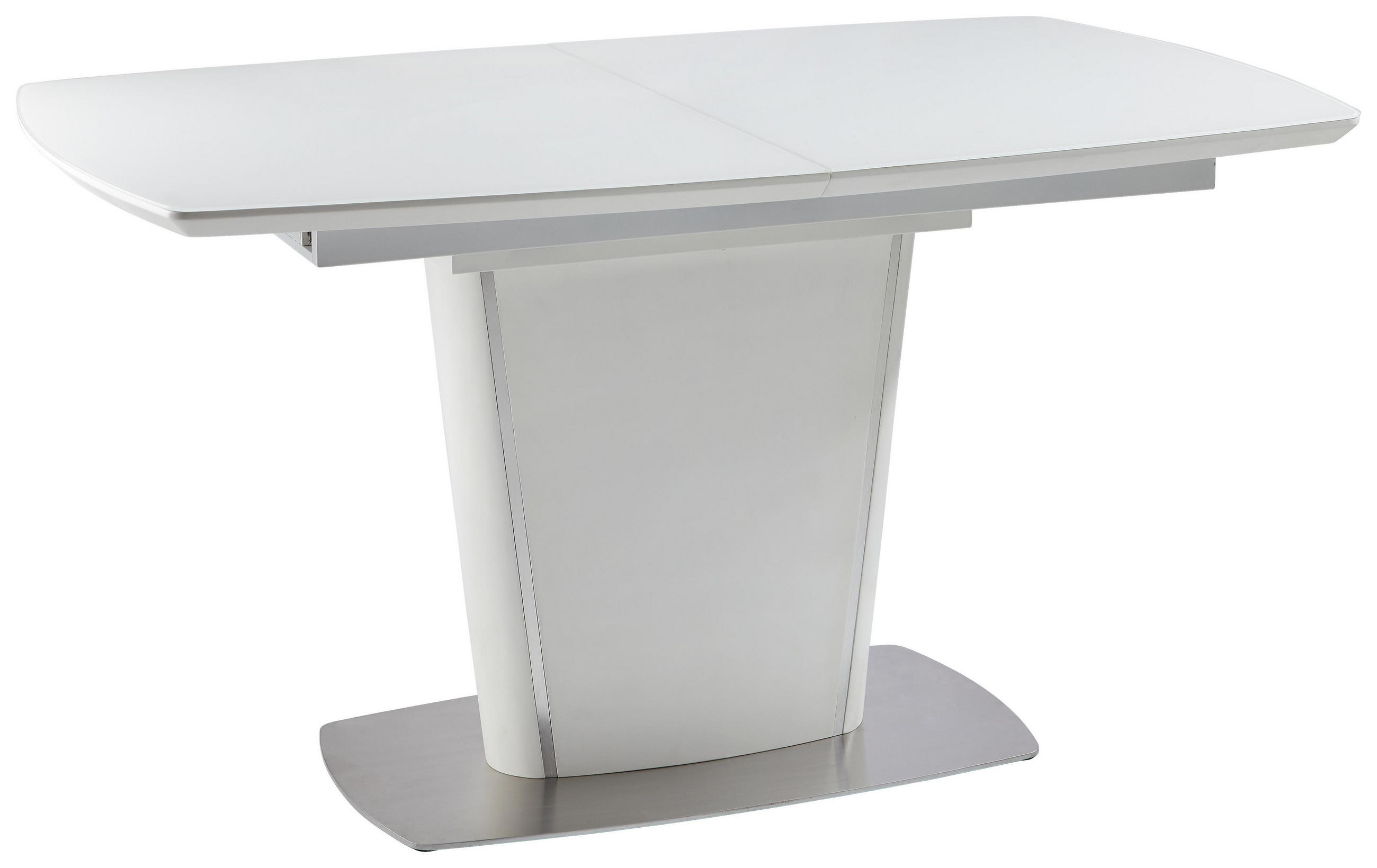 Esstisch in Metall, Glas, Holzwerkstoff 140(180)/85/76 cm