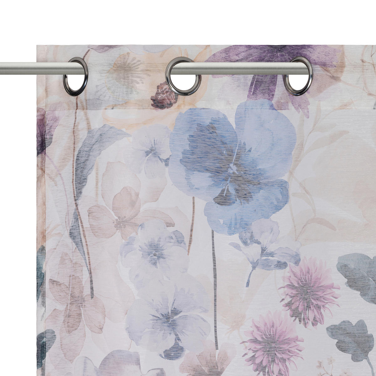 ÖSENSCHAL KORA halbtransparent 140/245 cm   - Multicolor, Natur, Textil (140/245cm) - Esposa