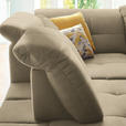 ECKSOFA in Chenille Beige  240/308 cm  - Beige/Schwarz, Design, Textil/Metall (240/308cm) - Xora