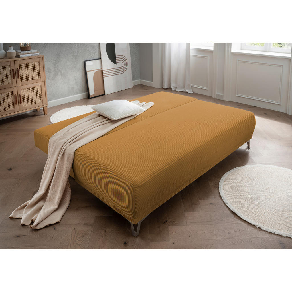 Thumbnail - Livetastic Schlafsofa, Gold, Textil, Uni, 2-Sitzer, Füllung: Schaumstoff, 198x90x100 cm, Made in Europe, Liegefunktion, ...