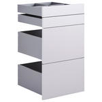SCHUBLADENSET 45,3/83/46,8 cm Hellgrau  - Hellgrau, KONVENTIONELL (45,3/83/46,8cm) - Hom`in