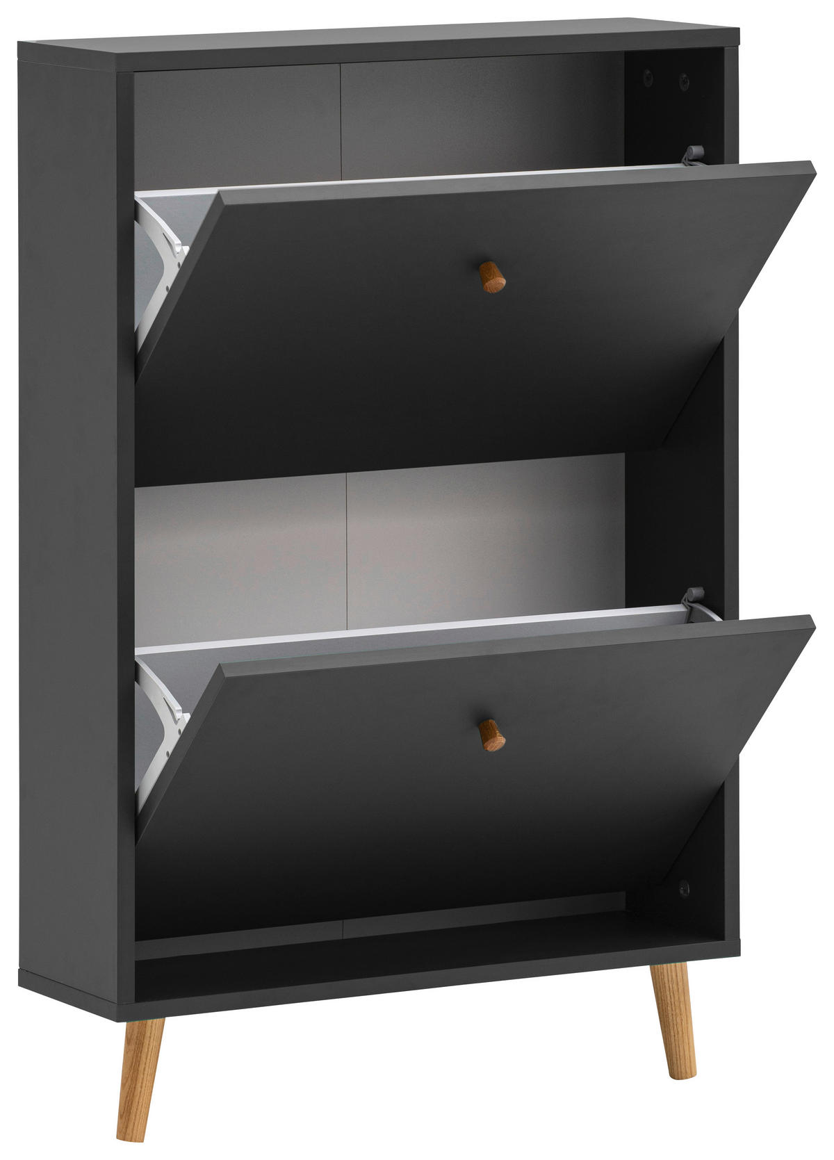 SCHUHKIPPER - Anthrazit, Design, Holz/Holzwerkstoff (59,8/92,2/19,55cm) - MID.YOU