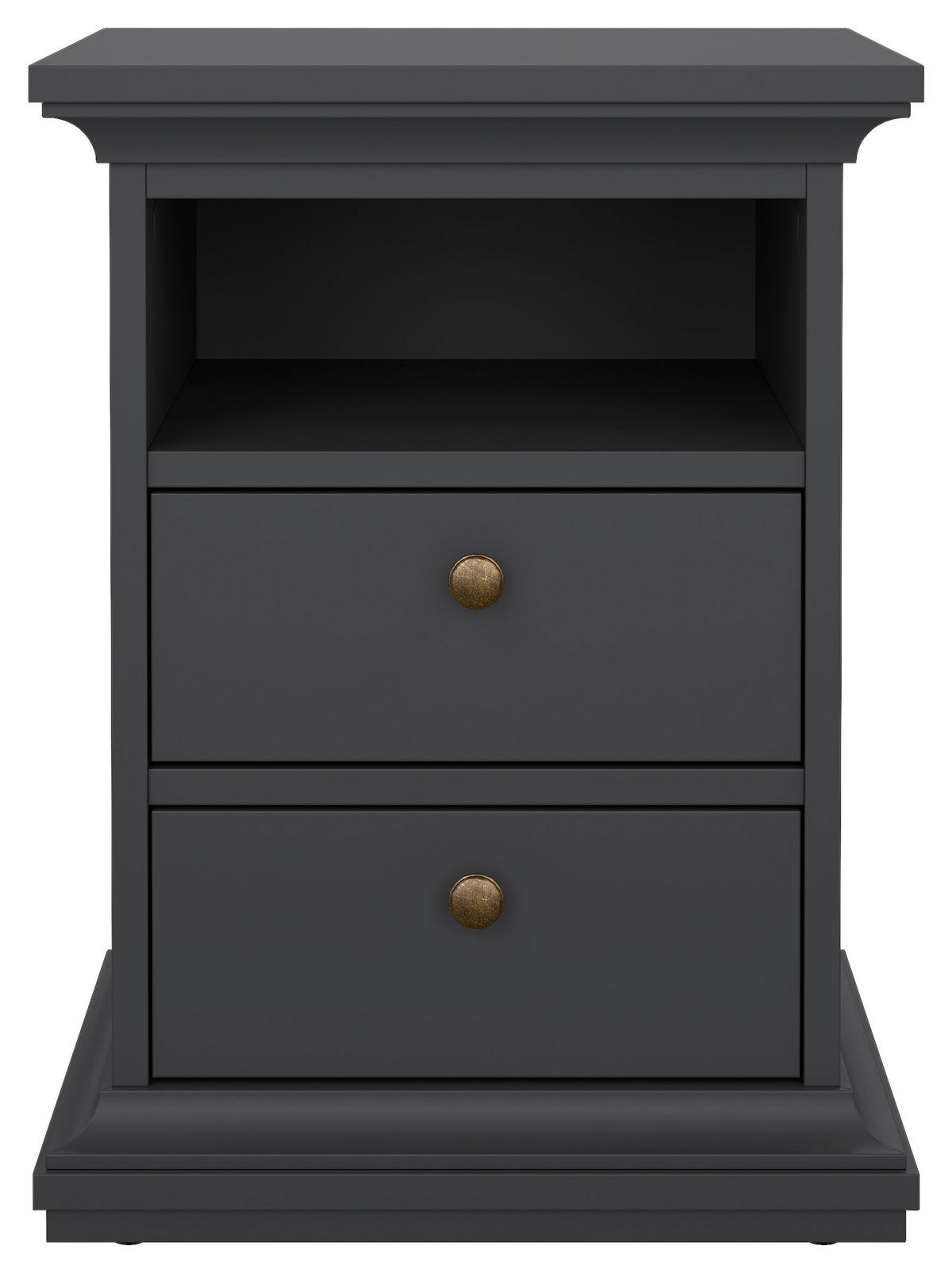 NACHTSCHRANK 43,6/58,8/40 cm  - Messingfarben/Grau, MODERN, Holzwerkstoff/Metall (43,6/58,8/40cm) - MID.YOU