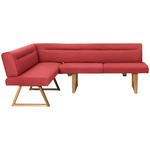 ECKBANK 170/230 cm  in Rot, Eichefarben  - Eichefarben/Rot, KONVENTIONELL, Holz/Textil (170/230cm) - Moderano