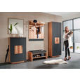 SCHUHSCHRANK  in 72/112/37 cm  - Anthrazit/Buchefarben, MODERN, Glas/Holz (72/112/37cm) - Linea Natura