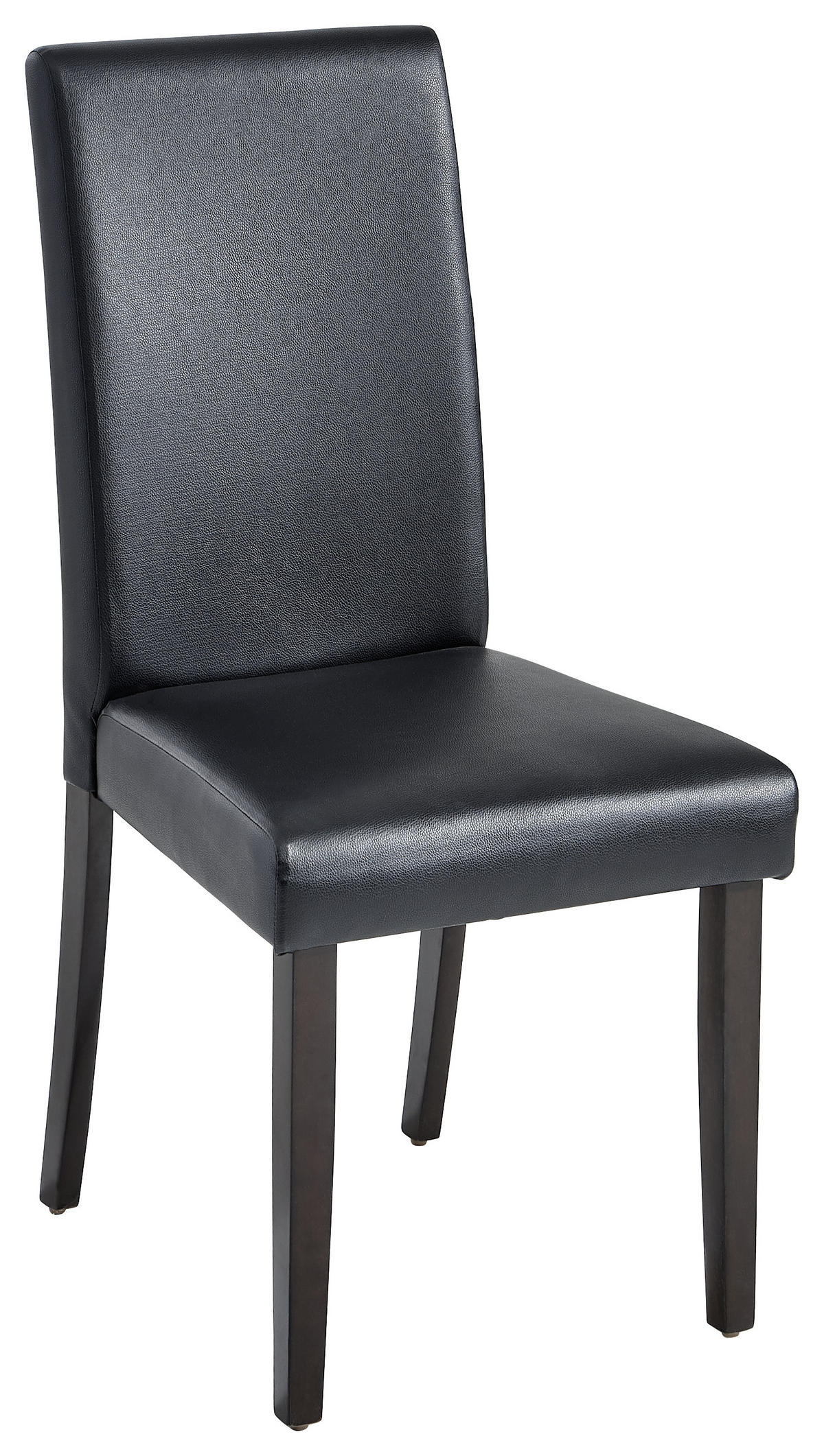 STUHL-SET 2 Stück  in Lederlook Holz, Textil  - Dunkelbraun/Schwarz, Design, Holz/Textil (46/95/56,5cm) - Livetastic