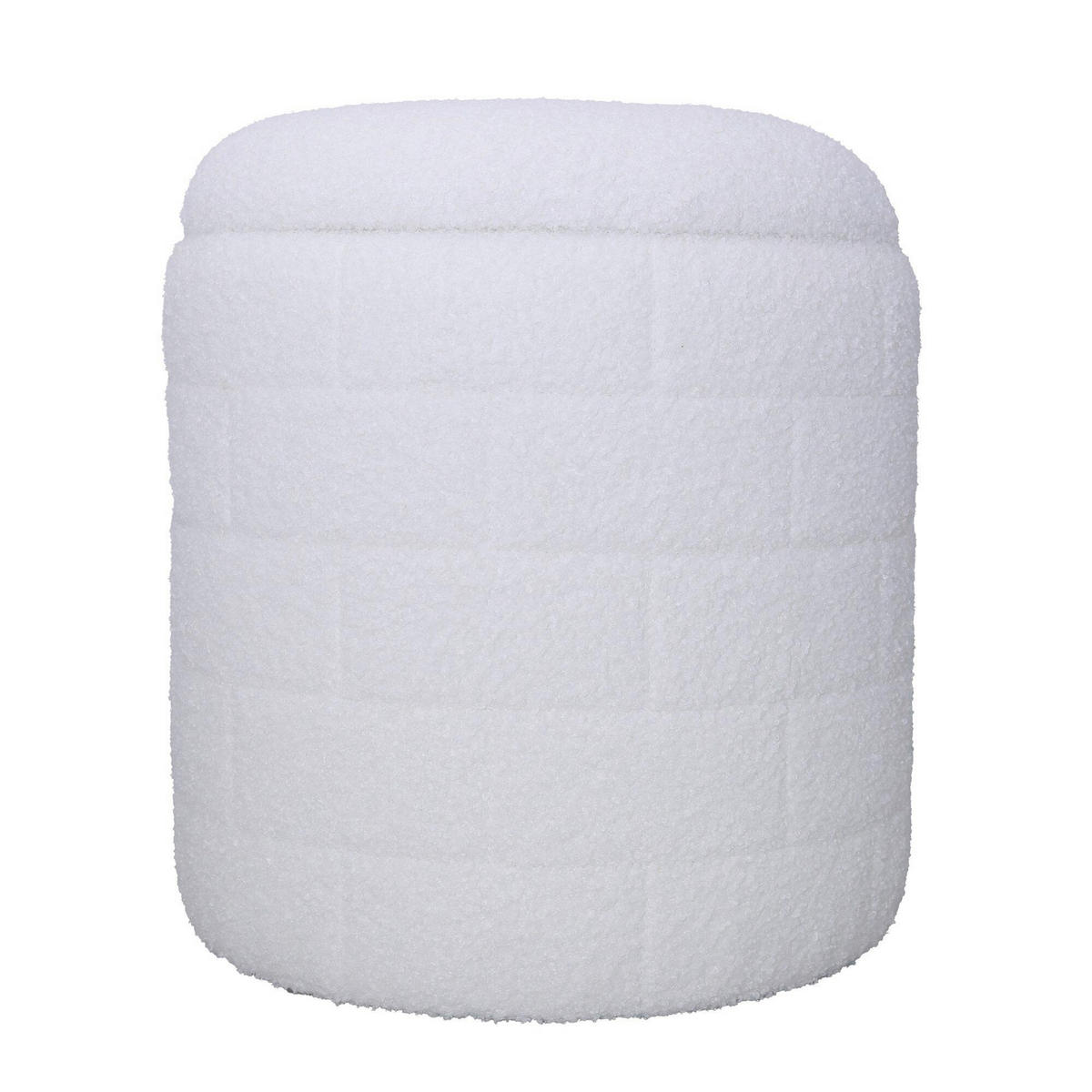 HOCKER in Textil Weiss  - Weiss, Basics, Textil (40/45/40cm) - Livetastic