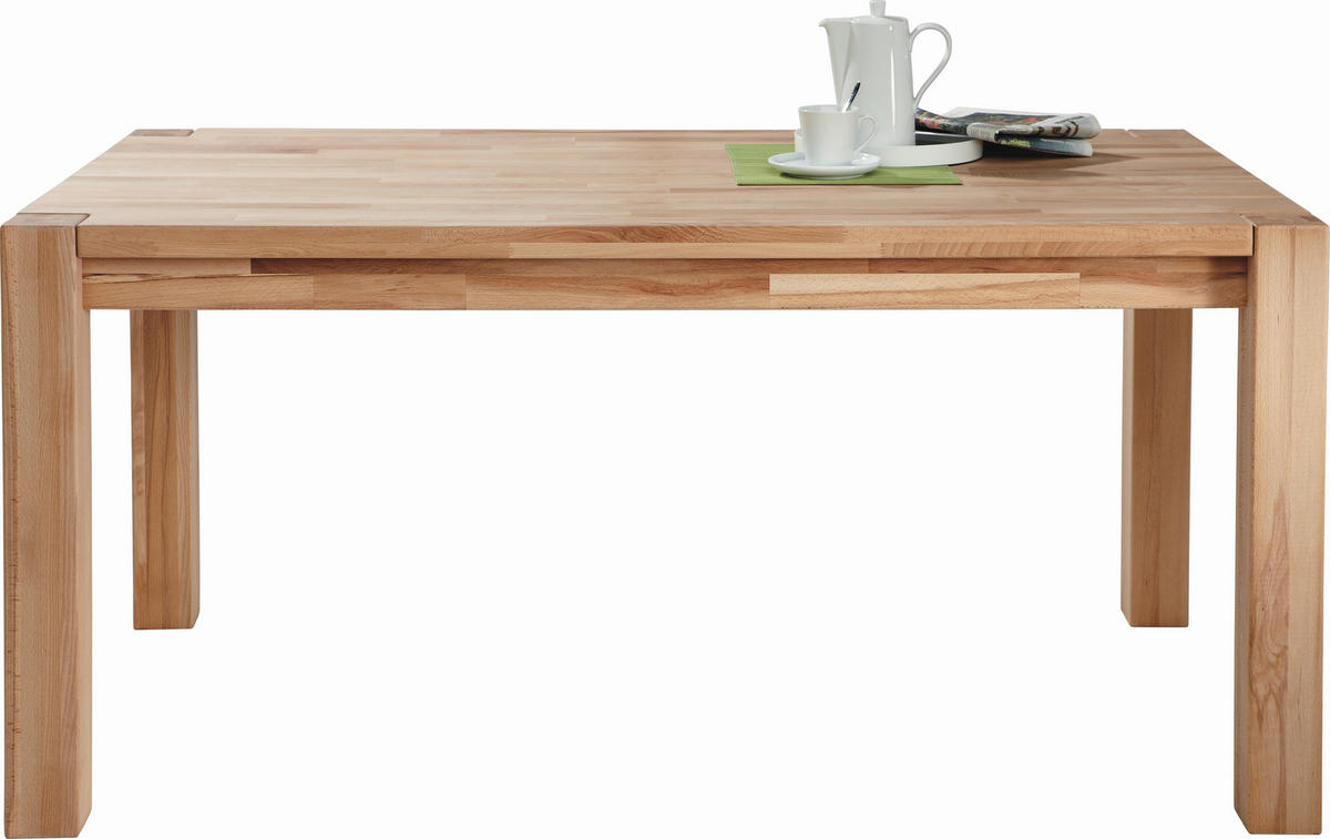 ESSTISCH Kernbuche massiv rechteckig Buchefarben  - Buchefarben, KONVENTIONELL, Holz (160-240/90/76cm) - Linea Natura