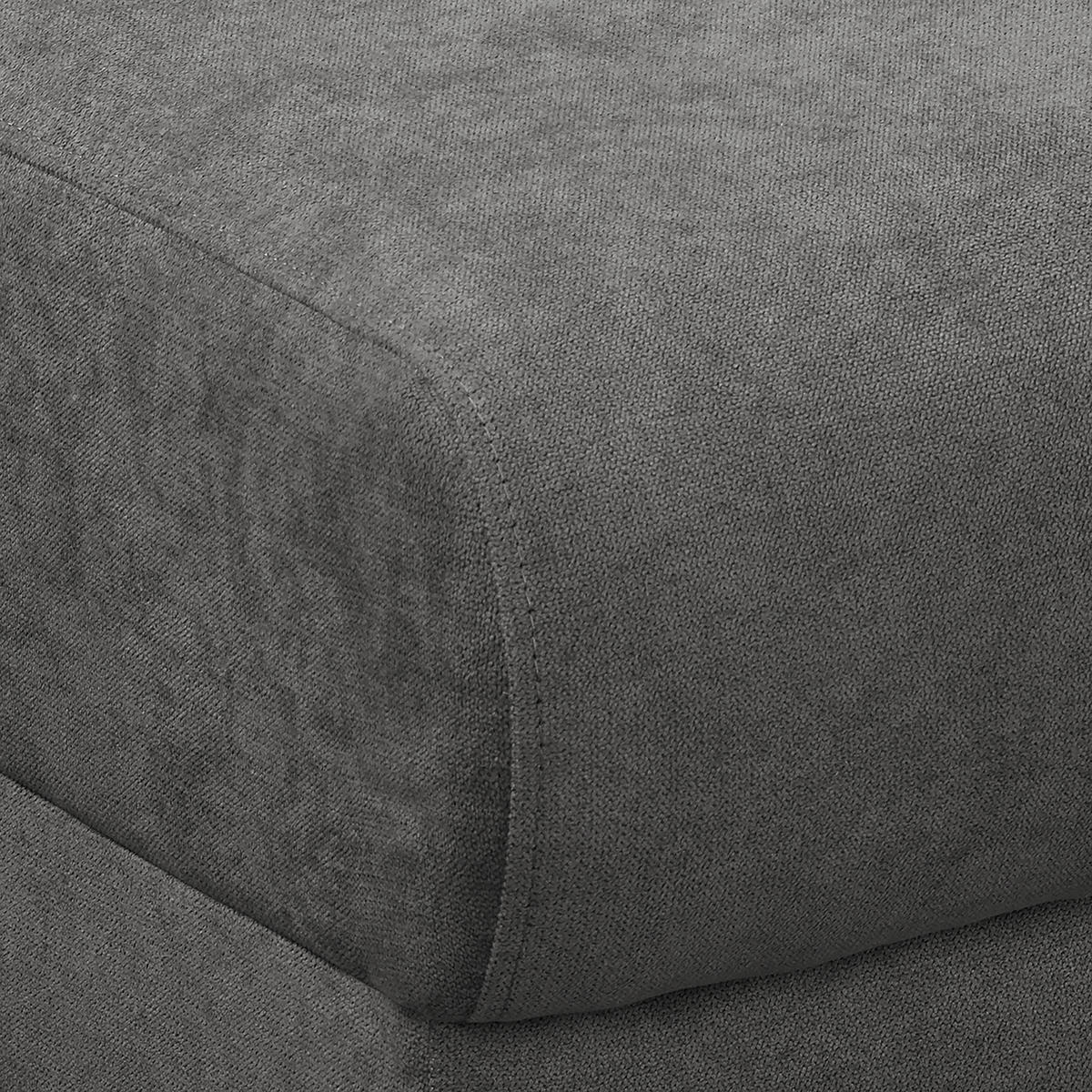 ECKSOFA in Mikrofaser Dunkelgrau  - Wengefarben/Dunkelgrau, Design, Holz/Textil (230/150cm) - Livetastic