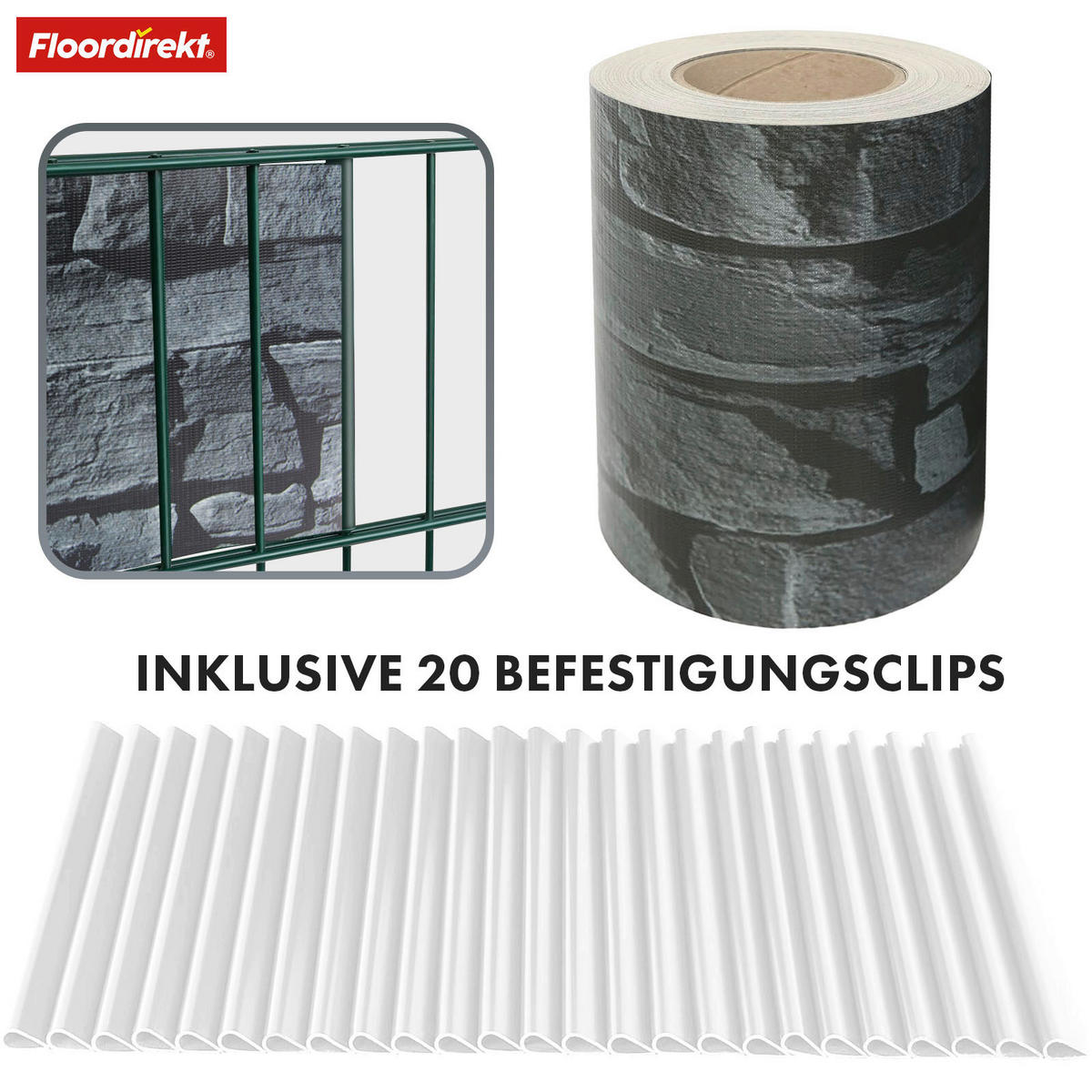 SICHTSCHUTZ - Grau, Basics, Kunststoff (19/3500cm) - Floordirekt