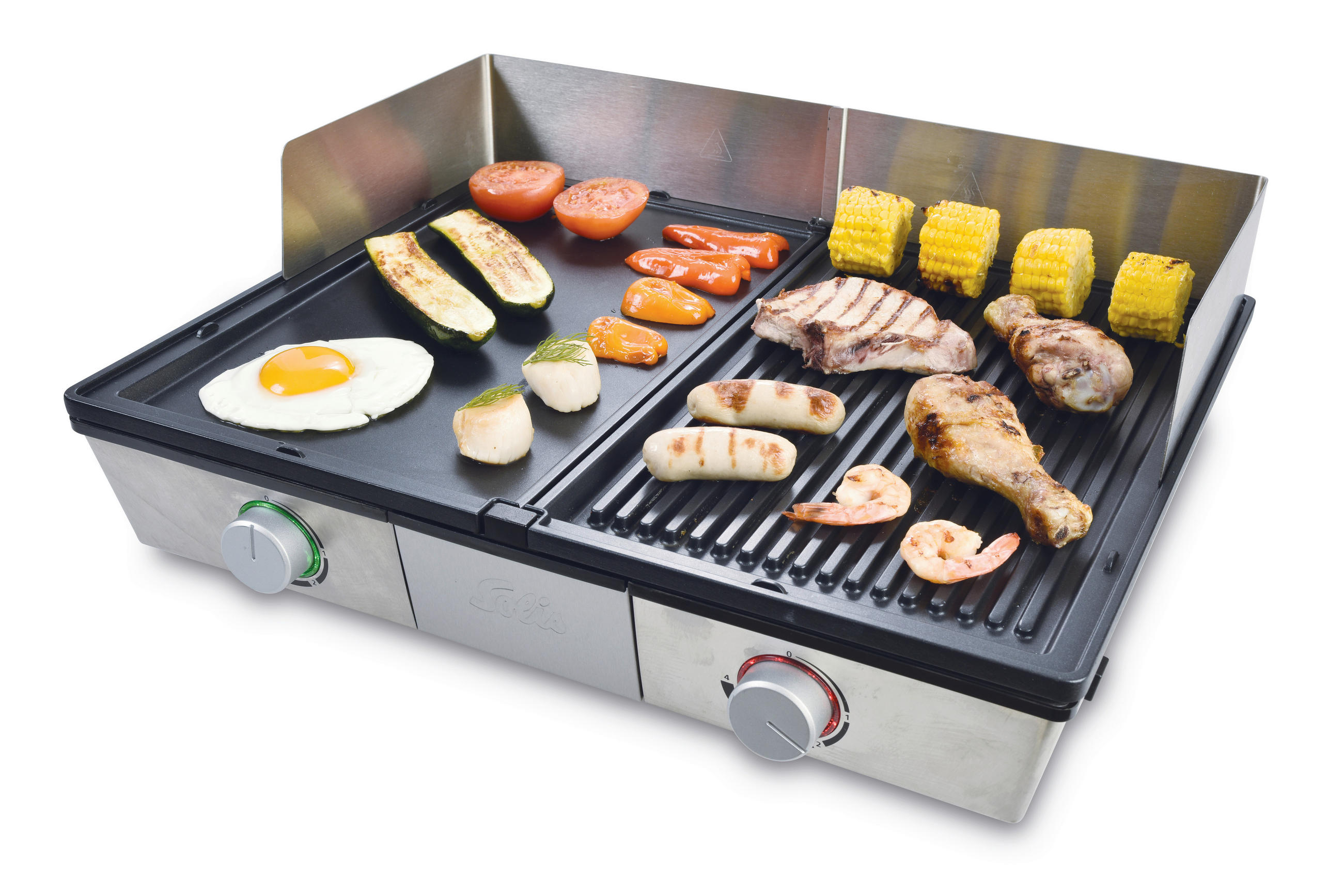 TISCHGRILL  - Silberfarben, Basics, Metall (19/50/41cm)