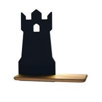 VÄGGLAMPA FÖR BARN Tower 27/12/28.5 cm   - svart, Basics, metall/trämaterial (27/12/28.5cm)