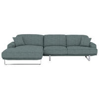 ECKSOFA in Webstoff Anthrazit  - Anthrazit, Design, Textil/Metall (184/304cm) - Dieter Knoll
