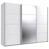 GARDEROB MED SKJUTDÖRRAR 270/208/64 cm 3-dörrar - vit, Modern, metall/trämaterial (270/208/64cm) - MID.YOU
